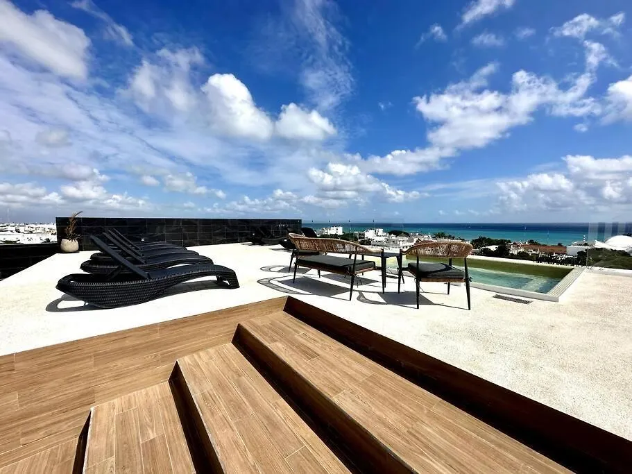 شقة Ocean View Luxury Loft With Rooftop Pool & Sky Bar بلايا ديل كارمن المكسيك